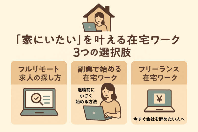 在宅ワークの3つの選択肢