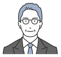 広告研修の受講者をイメージした男性のイラスト