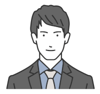 DX推進研修の受講者をイメージした男性のイラスト