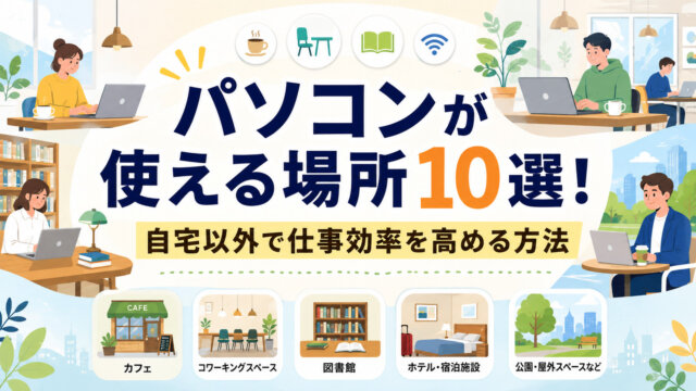 パソコンが使える場所10選！自宅以外で仕事効率を高める方法